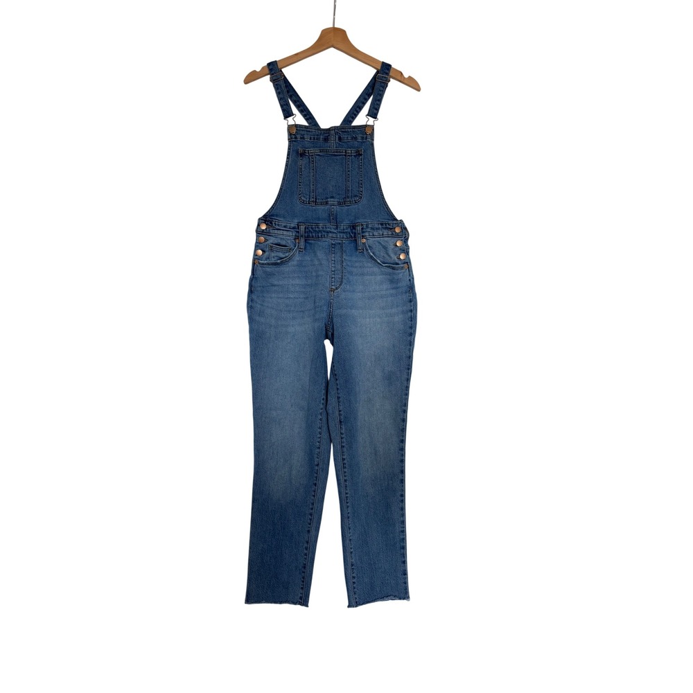 Universal Thread Womens Denim Overalls Medium Wash Straight Leg Size 4/27R